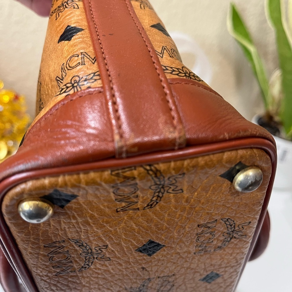 MCM VINTAGE COGNAC VISETOS HANDBAG - Picture 13 of 15